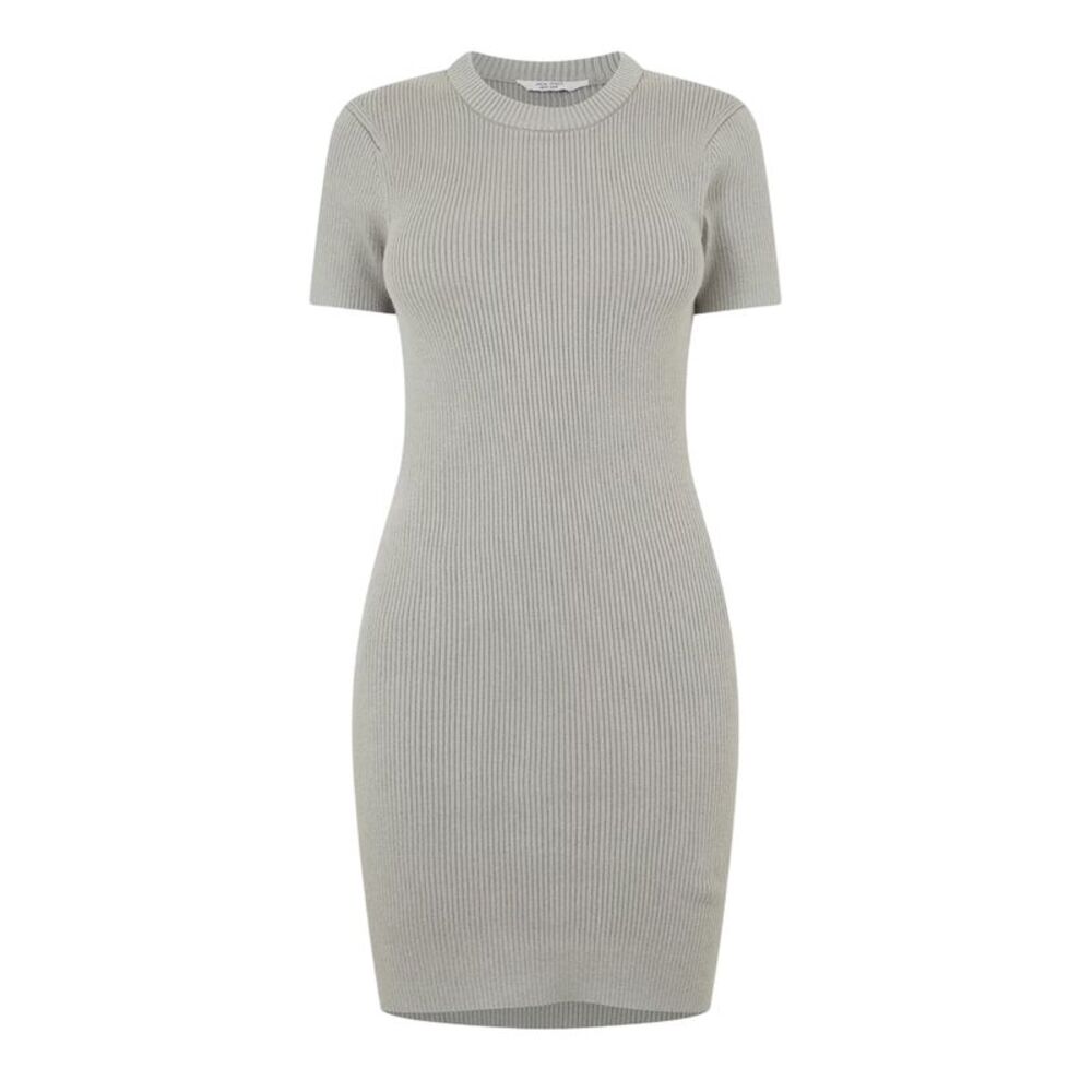 Jack Wills Womens/Ladies Ribbed Mini Dress / Washed Khaki
